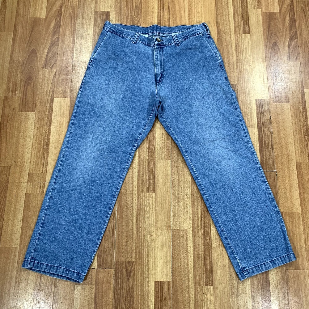Lee Jeans Men's 33x28.5 Blue Straight Tapered Dark Wash Extreme Stretch Denim
